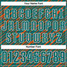 Загрузить изображение в средство просмотра галереи, Custom Teal Orange-White Line Sports Sublimation Soccer Uniform Jersey