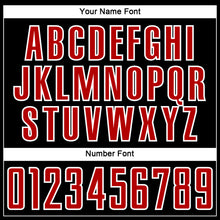 Laden Sie das Bild in den Galerie-Viewer, Custom Black Red Royal-White Liquid Fluid Pattern Sports Sublimation Soccer Uniform Jersey