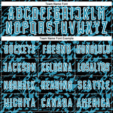 Charger l'image dans la galerie, Custom Black Panther Blue-White Liquid Fluid Pattern Sports Sublimation Soccer Uniform Jersey