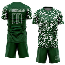 Load image into Gallery viewer, Custom Green White Liquid Fluid Pattern Sports Sublimation Soccer Uniform Jersey