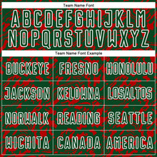 Laden Sie das Bild in den Galerie-Viewer, Custom Green Red-White Liquid Fluid Pattern Sports Sublimation Soccer Uniform Jersey