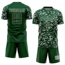 Load image into Gallery viewer, Custom Green Gray-White Liquid Fluid Pattern Sports Sublimation Soccer Uniform Jersey