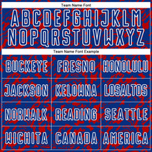 Charger l'image dans la galerie, Custom Royal Red-White Liquid Fluid Pattern Sports Sublimation Soccer Uniform Jersey