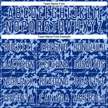 Загрузить изображение в средство просмотра галереи, Custom Royal Light Blue-White Liquid Fluid Pattern Sports Sublimation Soccer Uniform Jersey