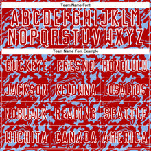 Load image into Gallery viewer, Custom Red Light Blue-White Liquid Fluid Pattern Sports Sublimation Soccer Uniform Jersey