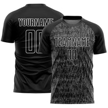 Загрузить изображение в средство просмотра галереи, Custom Black White Abstract Scribble Curve Line Pattern Sports Sublimation Soccer Uniform Jersey