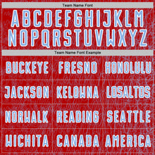 Charger l'image dans la galerie, Custom Red Light Blue-White Abstract Scribble Curve Line Pattern Sports Sublimation Soccer Uniform Jersey