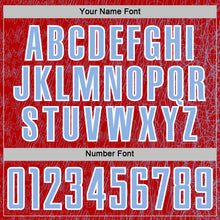 Charger l'image dans la galerie, Custom Red Light Blue-White Abstract Scribble Curve Line Pattern Sports Sublimation Soccer Uniform Jersey