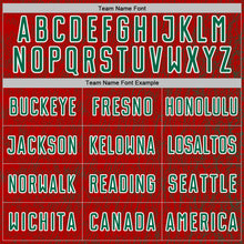 Charger l'image dans la galerie, Custom Red Kelly Green-White Abstract Scribble Curve Line Pattern Sports Sublimation Soccer Uniform Jersey