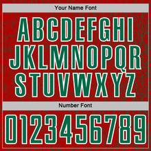 Charger l'image dans la galerie, Custom Red Kelly Green-White Abstract Scribble Curve Line Pattern Sports Sublimation Soccer Uniform Jersey