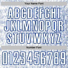 Загрузить изображение в средство просмотра галереи, Custom White Royal Abstract Scribble Curve Line Pattern Sports Sublimation Soccer Uniform Jersey