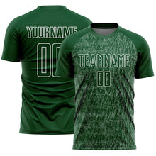 Charger l'image dans la galerie, Custom Green White Abstract Scribble Curve Line Pattern Sports Sublimation Soccer Uniform Jersey