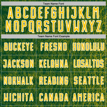 Charger l'image dans la galerie, Custom Green Yellow-White Abstract Scribble Curve Line Pattern Sports Sublimation Soccer Uniform Jersey