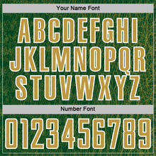 Charger l'image dans la galerie, Custom Green Old Gold-White Abstract Scribble Curve Line Pattern Sports Sublimation Soccer Uniform Jersey