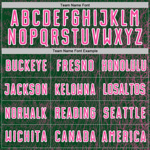 Charger l'image dans la galerie, Custom Green Pink-White Abstract Scribble Curve Line Pattern Sports Sublimation Soccer Uniform Jersey