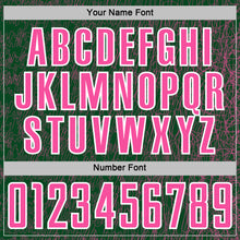 Charger l'image dans la galerie, Custom Green Pink-White Abstract Scribble Curve Line Pattern Sports Sublimation Soccer Uniform Jersey