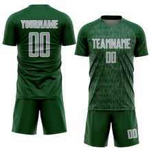 Charger l'image dans la galerie, Custom Green Gray-White Abstract Scribble Curve Line Pattern Sports Sublimation Soccer Uniform Jersey
