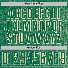 Загрузить изображение в средство просмотра галереи, Custom Kelly Green Cream Abstract Scribble Curve Line Pattern Sports Sublimation Soccer Uniform Jersey