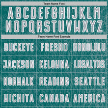 Загрузить изображение в средство просмотра галереи, Custom Teal Gray-White Abstract Scribble Curve Line Pattern Sports Sublimation Soccer Uniform Jersey