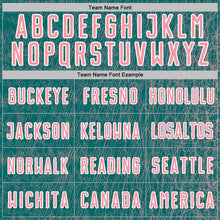 Загрузить изображение в средство просмотра галереи, Custom Teal Medium Pink-White Abstract Scribble Curve Line Pattern Sports Sublimation Soccer Uniform Jersey