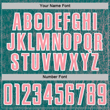 Загрузить изображение в средство просмотра галереи, Custom Teal Medium Pink-White Abstract Scribble Curve Line Pattern Sports Sublimation Soccer Uniform Jersey