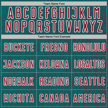 Загрузить изображение в средство просмотра галереи, Custom Teal Crimson-White Abstract Scribble Curve Line Pattern Sports Sublimation Soccer Uniform Jersey