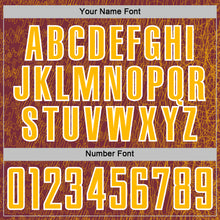 Загрузить изображение в средство просмотра галереи, Custom Burgundy Gold-White Abstract Scribble Curve Line Pattern Sports Sublimation Soccer Uniform Jersey