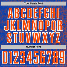 Загрузить изображение в средство просмотра галереи, Custom Thunder Blue Orange-White Abstract Scribble Curve Line Pattern Sports Sublimation Soccer Uniform Jersey