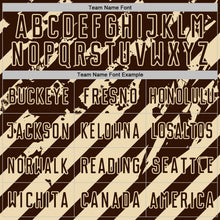 Load image into Gallery viewer, Custom Brown Cream Distressed Diagonal Stripe Pattern Sports Sublimation Soccer Uniform Jersey