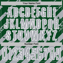 Charger l'image dans la galerie, Custom Green Gray-White Distressed Diagonal Stripe Pattern Sports Sublimation Soccer Uniform Jersey