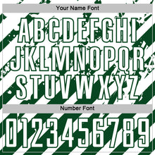 Charger l'image dans la galerie, Custom White Green Distressed Diagonal Stripe Pattern Sports Sublimation Soccer Uniform Jersey