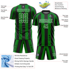 Load image into Gallery viewer, Custom Black Grass Green-White Stars And Stripes Sports Sublimation Soccer Uniform Jersey