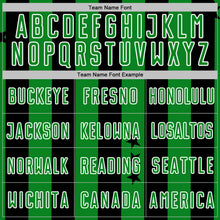 Load image into Gallery viewer, Custom Black Grass Green-White Stars And Stripes Sports Sublimation Soccer Uniform Jersey