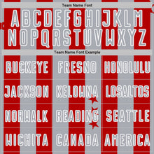 Charger l'image dans la galerie, Custom Red Gray-White Stars And Stripes Sports Sublimation Soccer Uniform Jersey