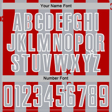 Charger l'image dans la galerie, Custom Red Gray-White Stars And Stripes Sports Sublimation Soccer Uniform Jersey