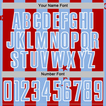 Laden Sie das Bild in den Galerie-Viewer, Custom Red Light Blue-White Stars And Stripes Sports Sublimation Soccer Uniform Jersey