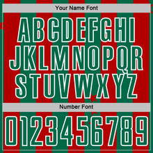 Laden Sie das Bild in den Galerie-Viewer, Custom Red Kelly Green-White Stars And Stripes Sports Sublimation Soccer Uniform Jersey