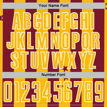 Загрузить изображение в средство просмотра галереи, Custom Crimson Gold-White Stars And Stripes Sports Sublimation Soccer Uniform Jersey