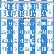 Загрузить изображение в средство просмотра галереи, Custom White Powder Blue Stars And Stripes Sports Sublimation Soccer Uniform Jersey