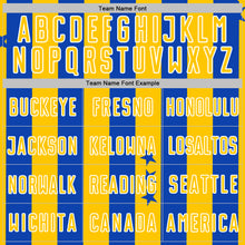 Загрузить изображение в средство просмотра галереи, Custom Thunder Blue Yellow-White Stars And Stripes Sports Sublimation Soccer Uniform Jersey