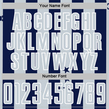 Загрузить изображение в средство просмотра галереи, Custom Navy Silver-White Stars And Stripes Sports Sublimation Soccer Uniform Jersey