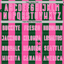 Charger l'image dans la galerie, Custom Green Pink-White Stars And Stripes Sports Sublimation Soccer Uniform Jersey