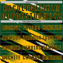 Charger l'image dans la galerie, Custom Green Black Gold-White Grunge Stripe And Grainy Sports Sublimation Soccer Uniform Jersey