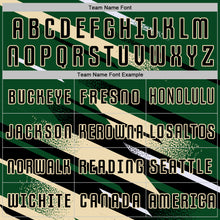 Charger l'image dans la galerie, Custom Green Black Cream-White Grunge Stripe And Grainy Sports Sublimation Soccer Uniform Jersey