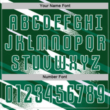 Charger l'image dans la galerie, Custom Green Kelly Green-White Grunge Stripe And Grainy Sports Sublimation Soccer Uniform Jersey
