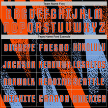 Charger l'image dans la galerie, Custom Black Orange-Powder Blue Radial Burst Sports Sublimation Soccer Uniform Jersey