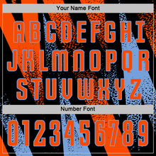 Charger l'image dans la galerie, Custom Black Orange-Powder Blue Radial Burst Sports Sublimation Soccer Uniform Jersey