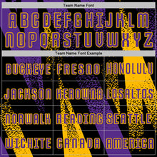 Загрузить изображение в средство просмотра галереи, Custom Black Purple-Gold Radial Burst Sports Sublimation Soccer Uniform Jersey