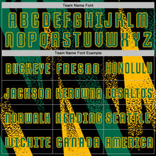 Загрузить изображение в средство просмотра галереи, Custom Black Kelly Green-Gold Radial Burst Sports Sublimation Soccer Uniform Jersey