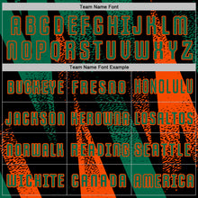 Charger l'image dans la galerie, Custom Black Kelly Green-Orange Radial Burst Sports Sublimation Soccer Uniform Jersey